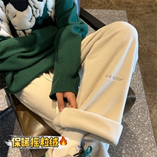 摇粒绒休闲裤D2211-TP45控价58可束脚裤子加绒刺绣保暖加厚长裤，男装休闲裤，电商A102-1