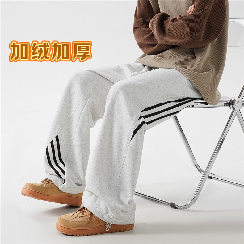 秋冬条纹织带卫裤长裤无影墙加绒加厚 XZ604-K106JR-特P50控88图片
