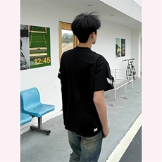B0599-P35贴布刺绣高品质短袖T恤运动宽松情侣百搭半袖，男装T恤，星座617A-1（原B318A）