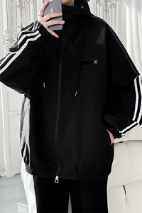 JK5009/P65春装新款连帽夹克男潮上衣感谢织带设计百搭外套图片
