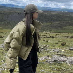 短款PU皮亮面棉服冬季新款学生韩系棉服女棉衣棉袄外套C610-100图片