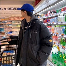 羽绒棉服男士冬季新款假两件加厚外套青少年潮牌面包冬装棉衣棉袄，男装棉衣，星座506A