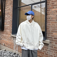 港风秋款男连帽卫衣工装开叉拉链休闲夹克外套WY878P45，男装卫衣，星座1013-1
