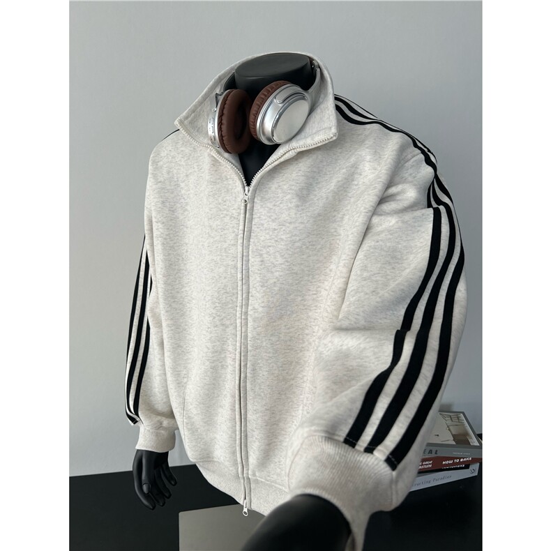 F241013-P55三条杠短款卫衣外套春秋棒球服秋季初秋运动早秋穿搭,女装短外套,星座617A-2