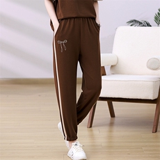 时尚宽松显瘦女式休闲裤舒适百搭高腰长裤日常穿搭必备单品，女装休闲裤，叶笙衣