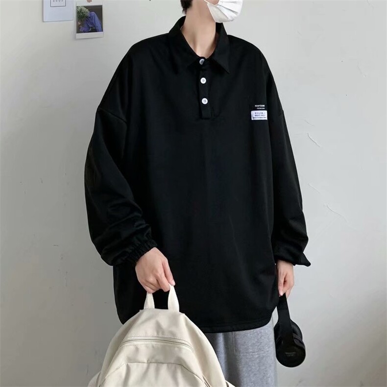 新款翻领卫衣2021新款嘻哈套头上衣ins潮流长袖polo衫W1860-P35,男装卫衣,星座512-4