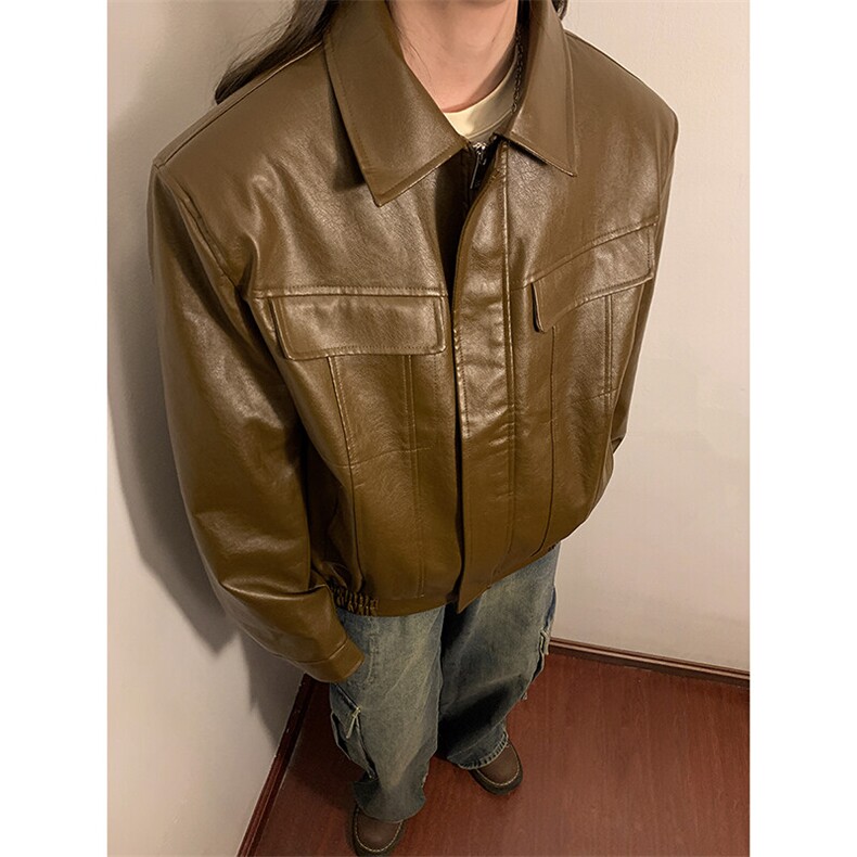 1中性工装情侣女潮机车皮夹克大码M-5XL外套男JK77869P85控138，女装短外套，星座226-2