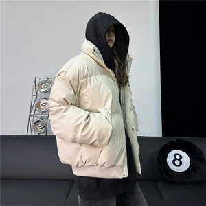 特批立领软皮棉衣加厚男女外套1408-MY056-P80图片