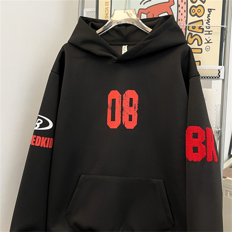 卫衣男连帽春秋季ins港风宽松潮牌字母印花百搭外套WY0221-P53,女装短外套,星座308B-2