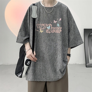 风复古亚麻短袖男棉麻t恤男半袖 ZT71443-P35图片