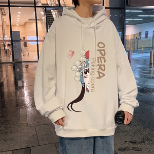 WY2161-P35 加绒款-P40 纯棉连帽卫衣男大码运动帽衫宽松薄外套男图片