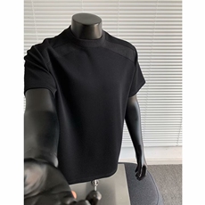 美式重磅cleanfit正肩设计短袖T恤夏季重磅硬汉小领口半袖衣服男，男装T恤，星座1210-1