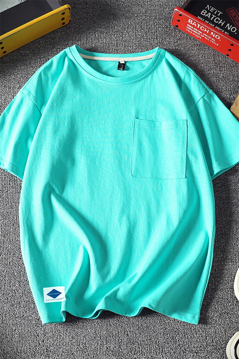 DX24061-P25大口袋百搭短袖t恤男大码半袖体恤上衣服,男装T恤,电商A040A