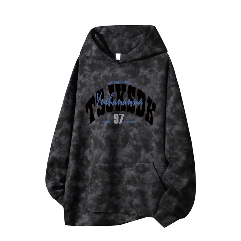 得物供货、重磅420克现货麂皮绒扎染卫衣HD019-1-WL25341ZR-P45,男装卫衣,电商019-1