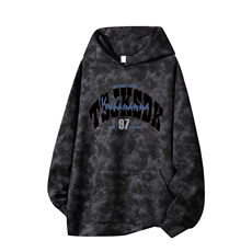 得物供货、重磅420克现货麂皮绒扎染卫衣HD019-1-WL25341ZR-P45，男装卫衣，电商019-1