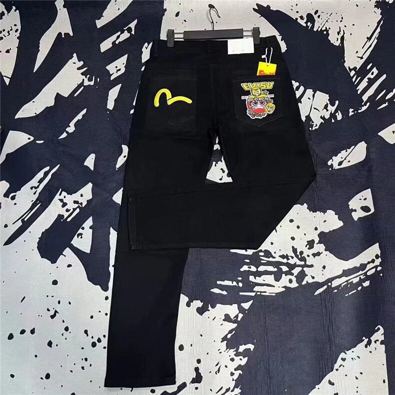 刺绣纯黑色牛仔裤男款修身小脚长裤潮牌百搭时尚休闲裤ZNH138P49,男装牛仔裤,星座1112-1