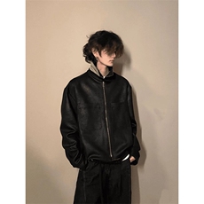 JK8563-P77美式内里千鸟格外套男春秋款双面穿霜冻裂纹翻领，男装T恤，电商B323A