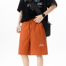 8XL-M夏季凉感冰丝速干短裤男透气五分休闲裤宽松刺绣DK1537P35，男装牛仔裤，电商D206-1