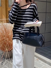 宽松长袖针织衫女简约百搭休闲上衣，女装针织衫/毛衣，伟祺羊绒