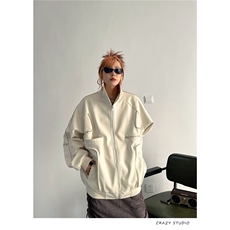 美式复古高街皮衣机车服外套女春秋宽松设计感夹克上衣潮，男装皮衣，星座1210-1