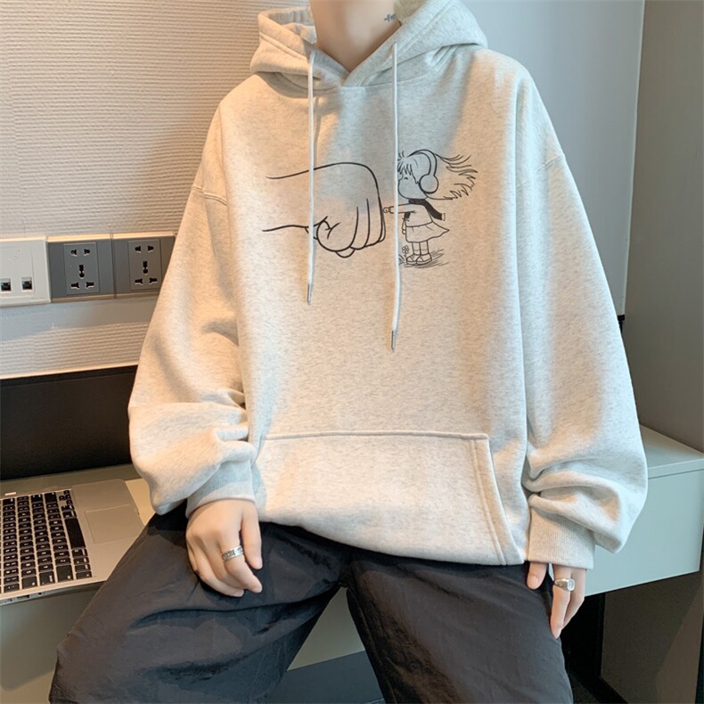 已注册/秋冬内景重磅连帽卫衣男潮牌宽松大码WY09137/P45加绒P50,男装卫衣,电商B316