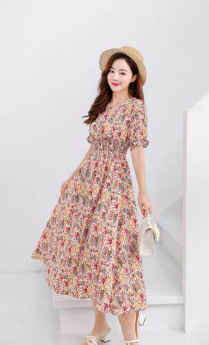 韩丝长款连衣裙，女装连衣裙，有声有色