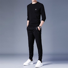 SA8911-2钱塘2020-2中青年男士新款冬季厚款时尚卫衣套装P137，男装休闲套装，钱塘207-2