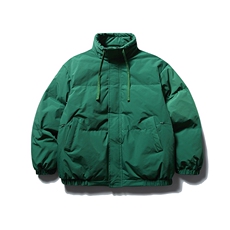 南夏乔装2025冬款纯色基础款立领抽绳羽绒服日系复古保暖面包服男，男装羽绒服，电商S006（B521）