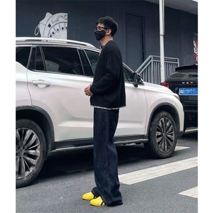 1506-1/G3050/P47复古丹宁色直筒牛仔裤男图片