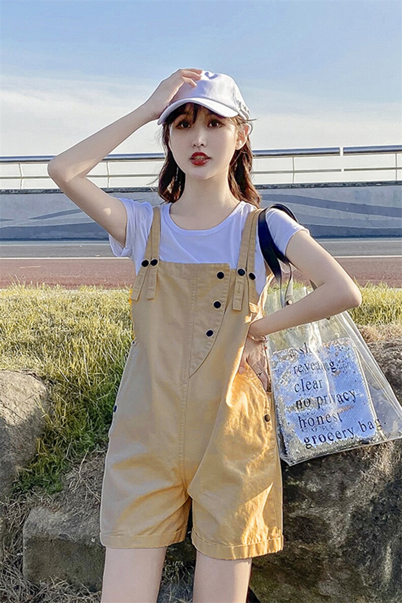现货2021夏装新款背带牛仔短裤166-QZ18,女装牛仔裤,茜茜公主