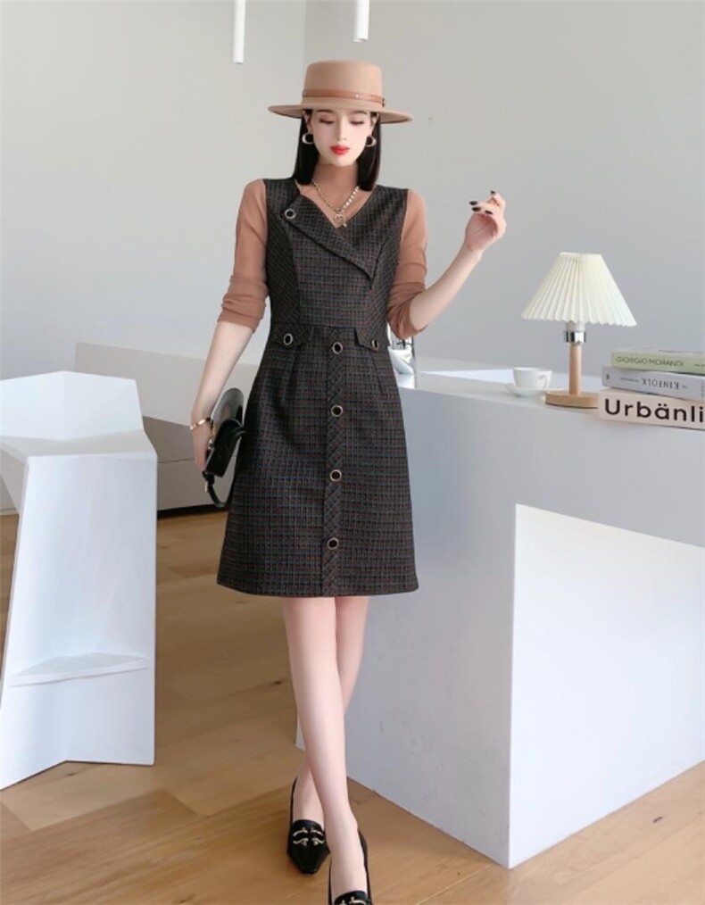 秋冬打底连衣裙，女装连衣裙，蕃米莉