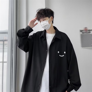 春夏季新款衬衫潮流慵懒男方领宽松型衬衫SC2225P35图片