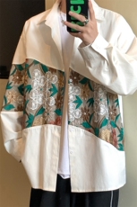 1港风长袖衬衣男情侣大码中性风刺绣潮长袖衬衫男CS9743P50控78，男装衬衫，星座226-2