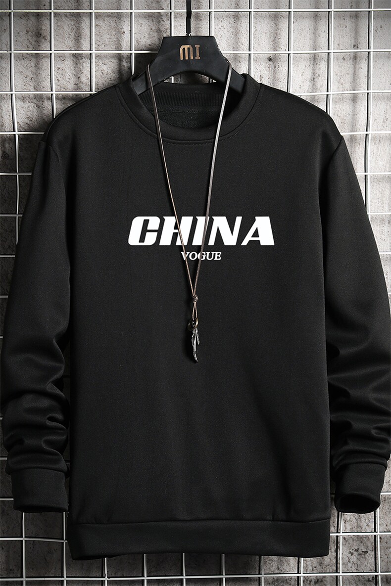 T4001-P25加绒款-P35简约帅气百搭长袖t恤男大码胖子卫衣网格,男装卫衣,电商A040A