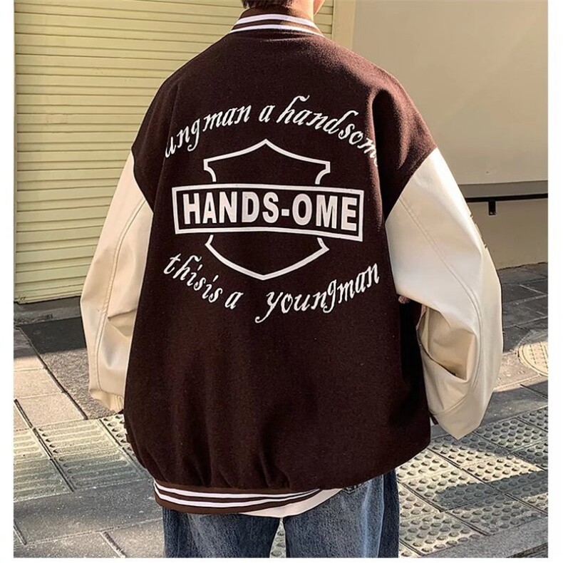 美式棒球服外套男2025新款春季潮流宽松ins潮牌春秋休闲夹克图片