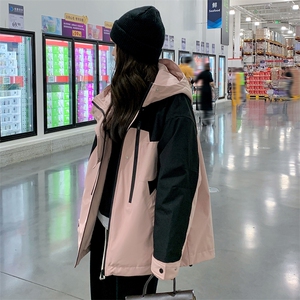 连帽工装冲锋衣加厚兔毛绒内里派克棉服3083P215K308图片