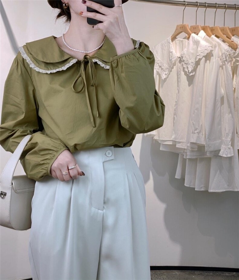 小领衬衫，女装衬衫，驿谷