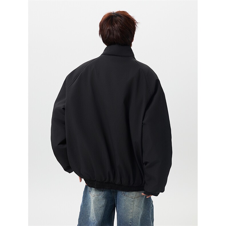 MFDD012-P80冬季日系竖条纹美拉德棉衣男宽松保暖棉服外套,男装棉衣,星座712A-1