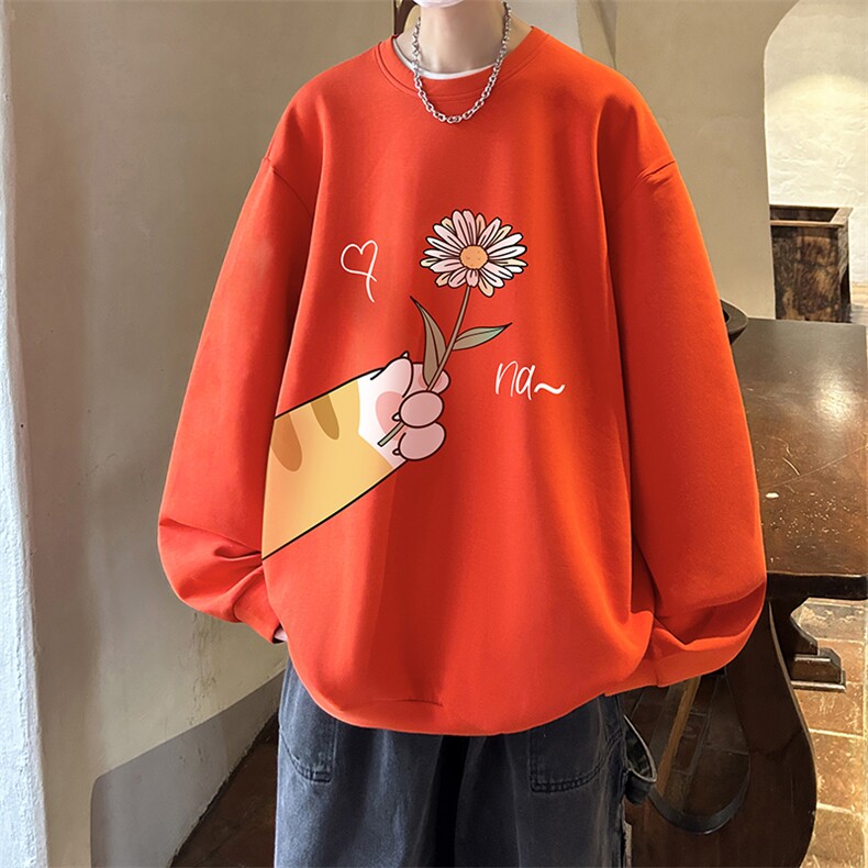 控38简约帅气百搭长袖t恤男大码卫衣T4265-P25加绒款-P35,男装卫衣,电商A040