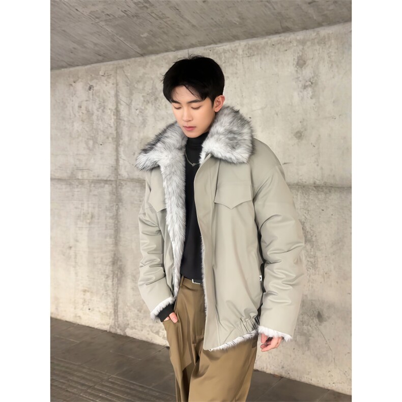高品质座山雕加厚棉服冬季男女宽松解构款保暖毛绒外套,男装棉衣,星座903-1