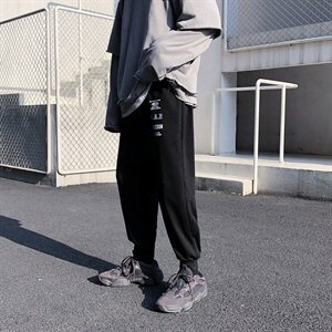 港风休闲裤男韩版印花宽松潮流束脚裤百搭运动卫裤NK03-P50图片