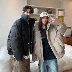 1506/PU01/P85女士宽松冬季纯色加厚美式PU棉衣潮牌棉服，男装棉衣，星座1506