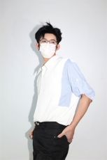明星私服假两件宽松拼接飞肩设计感假两件条纹短袖衬衫卫衣特P39，男装卫衣，电商B319