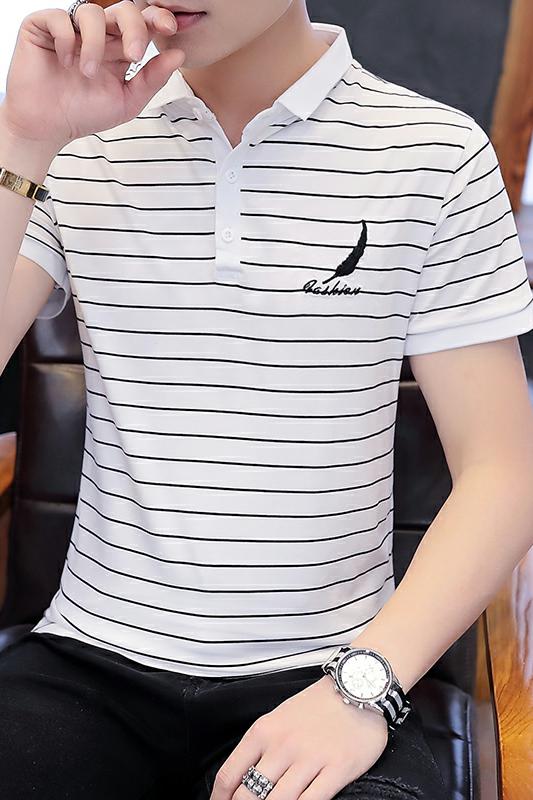 8035男士短袖t恤2021新款夏季韩版潮流POLO衫上衣服男装休闲,男装T恤,电商D310（原电商305）