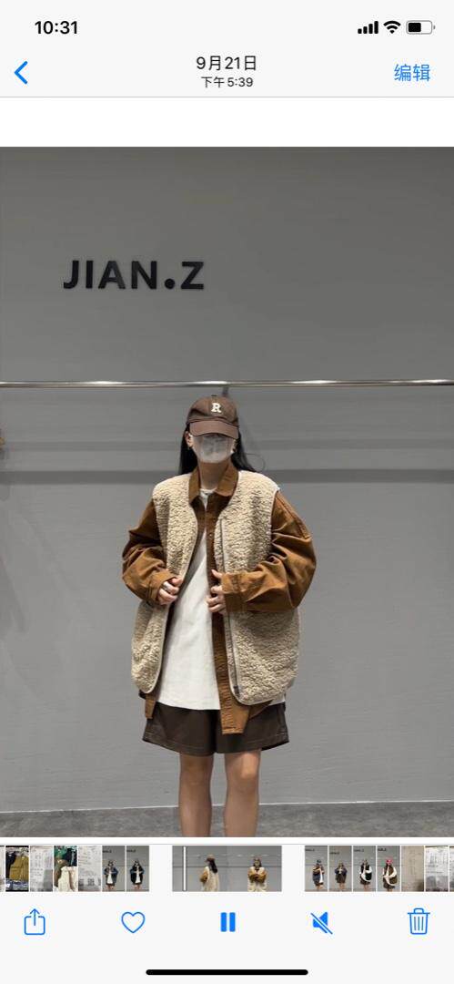 秋冬新款羊羔毛马甲，女装马甲，JIAN.Z 简.站