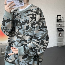 WY10177-特P38美式复古迷彩卫衣内搭男女宽松休闲百搭高级感上衣，男装卫衣，电商A059