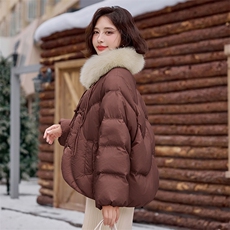 2024冬装新款90绒甜美羽绒服配真毛领白鸭绒2024年冬季，商品下架区，魅家