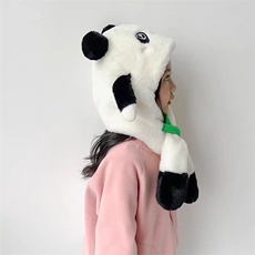煜鑫毛绒玩具厂 竹叶熊猫帽子叫叫帽抖音帽子毛绒玩具