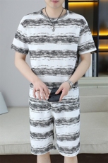 25329-P50夏季休闲T恤短裤男两件套，男装牛仔裤，电商D310B-1
