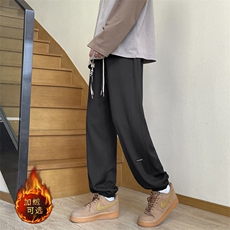 秋冬季加绒加厚宽松直筒男生休闲裤子K922-特批-32加绒特批42，男装休闲裤，星座718-1